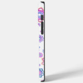 Lotus Blume Monogram Einfach rosa Pastellgrün Case-Mate iPhone Hülle (Rückseite / Links)