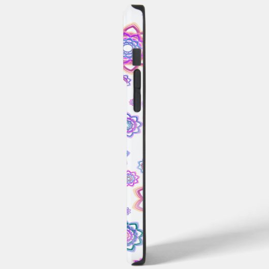 Lotus Blume Monogram Einfach rosa Pastellgrün Case-Mate iPhone Hülle (Rückseite / Links)