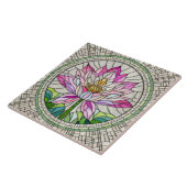 Lotus Blume Mosaik Art Fliese (Seite)
