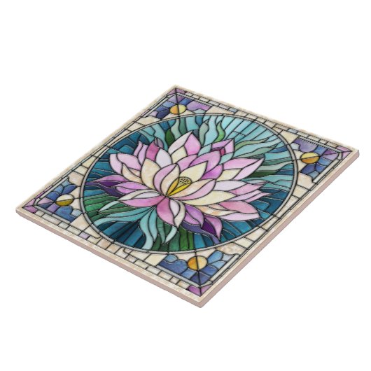 Lotus Blume Mosaik Art Fliese (Seite)