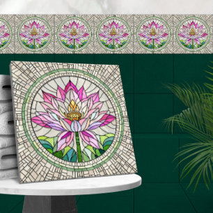 Lotus Blume Mosaik Art Fliese
