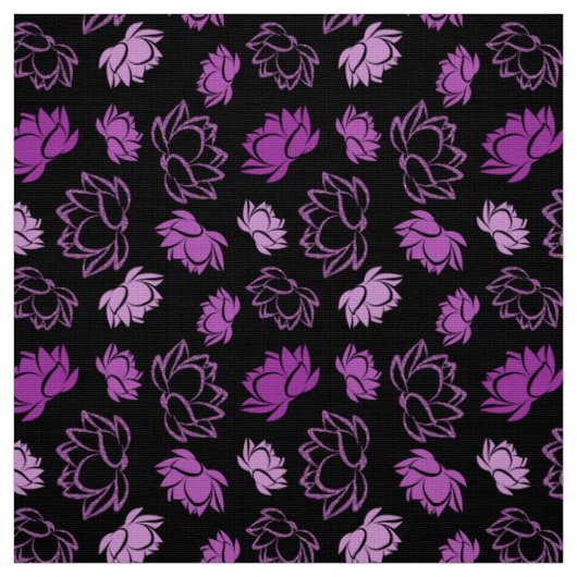 Lotus-Blume Muster in Lila Farbe Stoff (Muster)