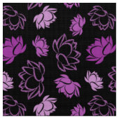 Lotus-Blume Muster in Lila Farbe Stoff (Nahaufnahme)