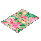 Lotus Blume nahtlos. botanisch Notizblock (Linke Seite)