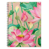 Lotus Blume nahtlos. botanisch Notizblock (Vorderseite)