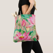Lotus Blume nahtlos. botanisch Tasche (Von Nahem)