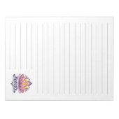 Lotus-Blume "Namaste" Notepad Notizblock (Vorderseite)