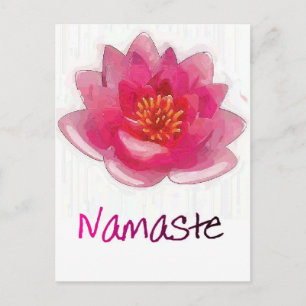 Lotus Blume "Namaste" Yoga Geschenke Postkarte