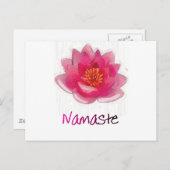 Lotus Blume "Namaste" Yoga Geschenke Postkarte (Vorne/Hinten)