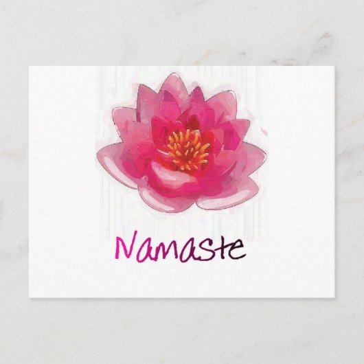 Lotus Blume "Namaste" Yoga Geschenke Postkarte (Vorderseite)