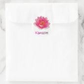 Lotus Blume "Namaste" Yoga Geschenke Runder Aufkleber (Tasche)