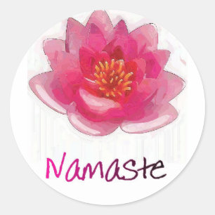 Lotus Blume "Namaste" Yoga Geschenke Runder Aufkleber