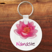 Lotus Blume "Namaste" Yoga Geschenke Schlüsselanhänger (Vorderseite)