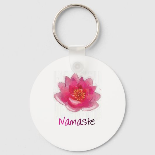 Lotus Blume "Namaste" Yoga Geschenke Schlüsselanhänger (Vorderseite)