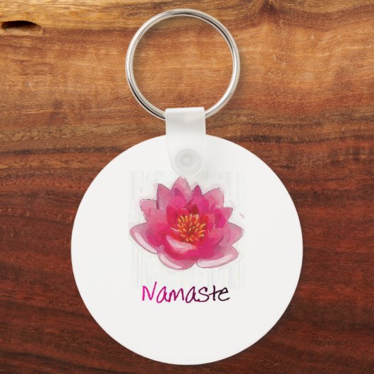 Lotus Blume "Namaste" Yoga Geschenke Schlüsselanhänger (Vorderseite)