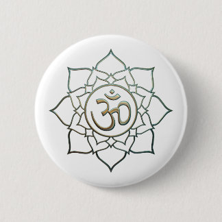 Lotus Blume Om Button