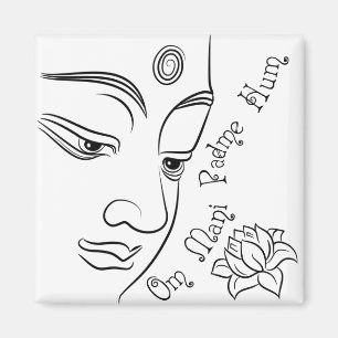 Lotus Blume Om Mani Magnet