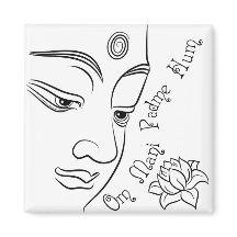 Lotus Blume Om Mani Padme Hum Black