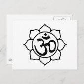 Lotus Blume Om Postkarte (Vorne/Hinten)