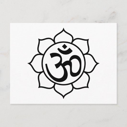 Lotus Blume Om Postkarte (Vorderseite)