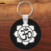Lotus Blume Om Schlüsselanhänger (Vorderseite)