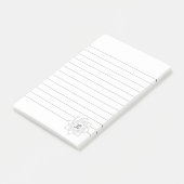 Lotus Blume Om Symbol Gezeichnet Lined Post-it Klebezettel (angewinkelt)