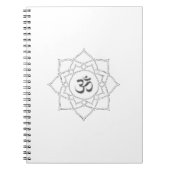 Lotus Blume Om Symbol Zeichnend Notizblock (Vorderseite)