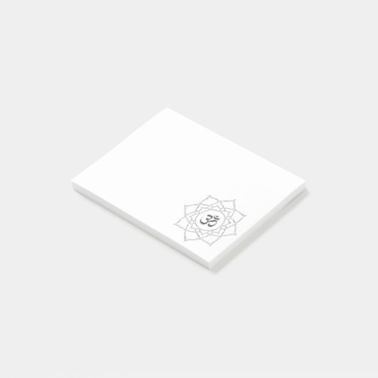 Lotus Blume Om Symbol Zeichnend Postit Notes Post-it Klebezettel (angewinkelt)