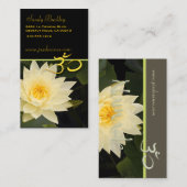 Lotus Blume, Om Yoga, Heiler Visitenkarte (Vorne/Hinten)