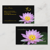 Lotus Blume, Om Yoga, Heiler Visitenkarte (Vorne/Hinten)
