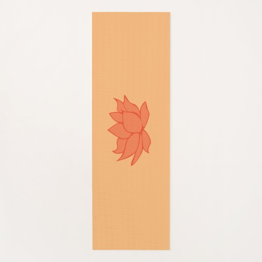 Lotus Blume Orange Yoga Mat Yogamatte (Vorderseite)