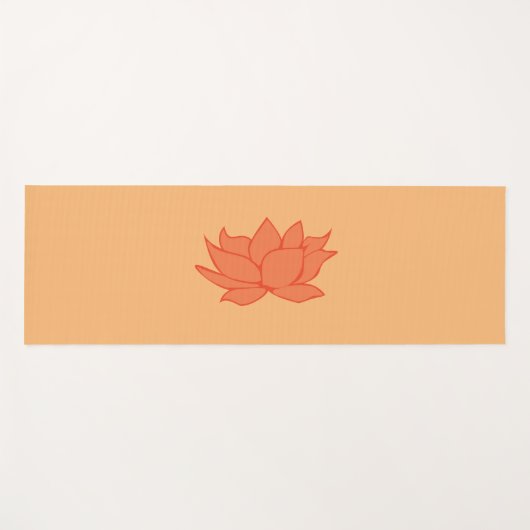 Lotus Blume Orange Yoga Mat Yogamatte (Vorderseite (Horizontal))