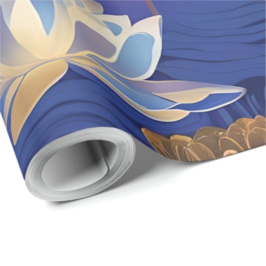 Lotus-Blume-Packpapier Geschenkpapier (Rolleneckpunkt)