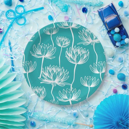 Lotus-Blume Pappteller (Party)