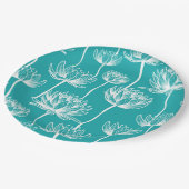 Lotus-Blume Pappteller (Schrägansicht)