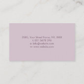 Lotus Blume - Pastell Rose Lavendel Visitenkarte (Rückseite)