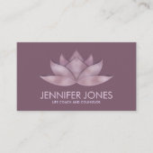 Lotus Blume - Pastell Rose Lavendel Visitenkarte (Vorderseite)