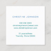 Lotus Blume Pastellfarben Ästhetiker Quadratische Visitenkarte (Rückseite)