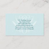 Lotus Blume - Pearl Powder Blue Green Visitenkarte (Rückseite)