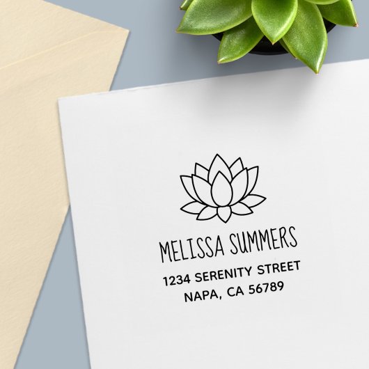 Lotus-Blume Permastempel
