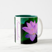 Lotus Blume Personalisiert Zweifarbige Tasse (VorderseiteRechts)