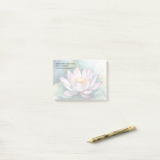 Lotus-Blume Post-it Klebezettel (Auf Schreibtisch)
