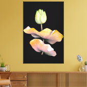Lotus Blume Poster, Abstrakter Zen Art Prin Leinwanddruck (Insitu (Wohnzimmer))