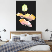 Lotus Blume Poster, Abstrakter Zen Art Prin Leinwanddruck (Insitu (Schlafzimmer))
