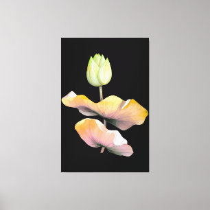 Lotus Blume Poster, Abstrakter Zen Art Prin Leinwanddruck