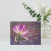 Lotus Blume Postkarte (Stehend Vorderseite)