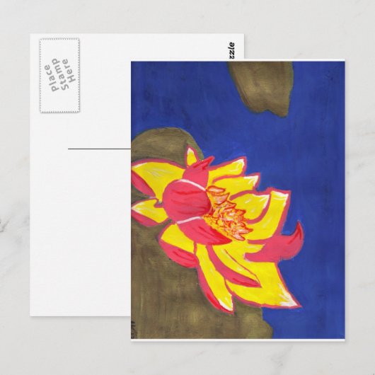 Lotus-Blume Postkarte (Vorne/Hinten)