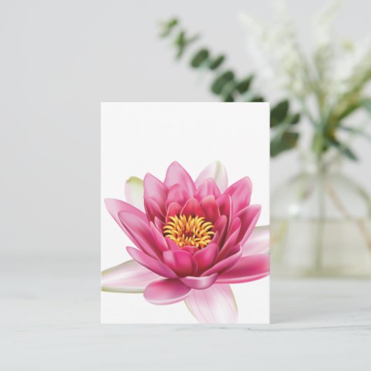 Lotus Blume Postkarte (Stehend Vorderseite)