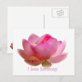 Lotus Blume Postkarte (Vorne/Hinten)