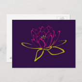 Lotus Blume Postkarte (Vorne/Hinten)